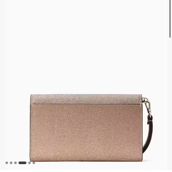 🌸 NWOT Kate Spade Rose Gold Sparkle Tinsel Large Continental Wallet 🌸 - Picture 3 of 8